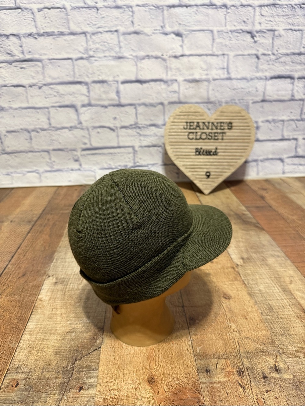 Mil-Tec by Sturm Olive Green 100% Wool Jeep Cap / Watch Cap with Brim US Army St - Picture 6 of 10